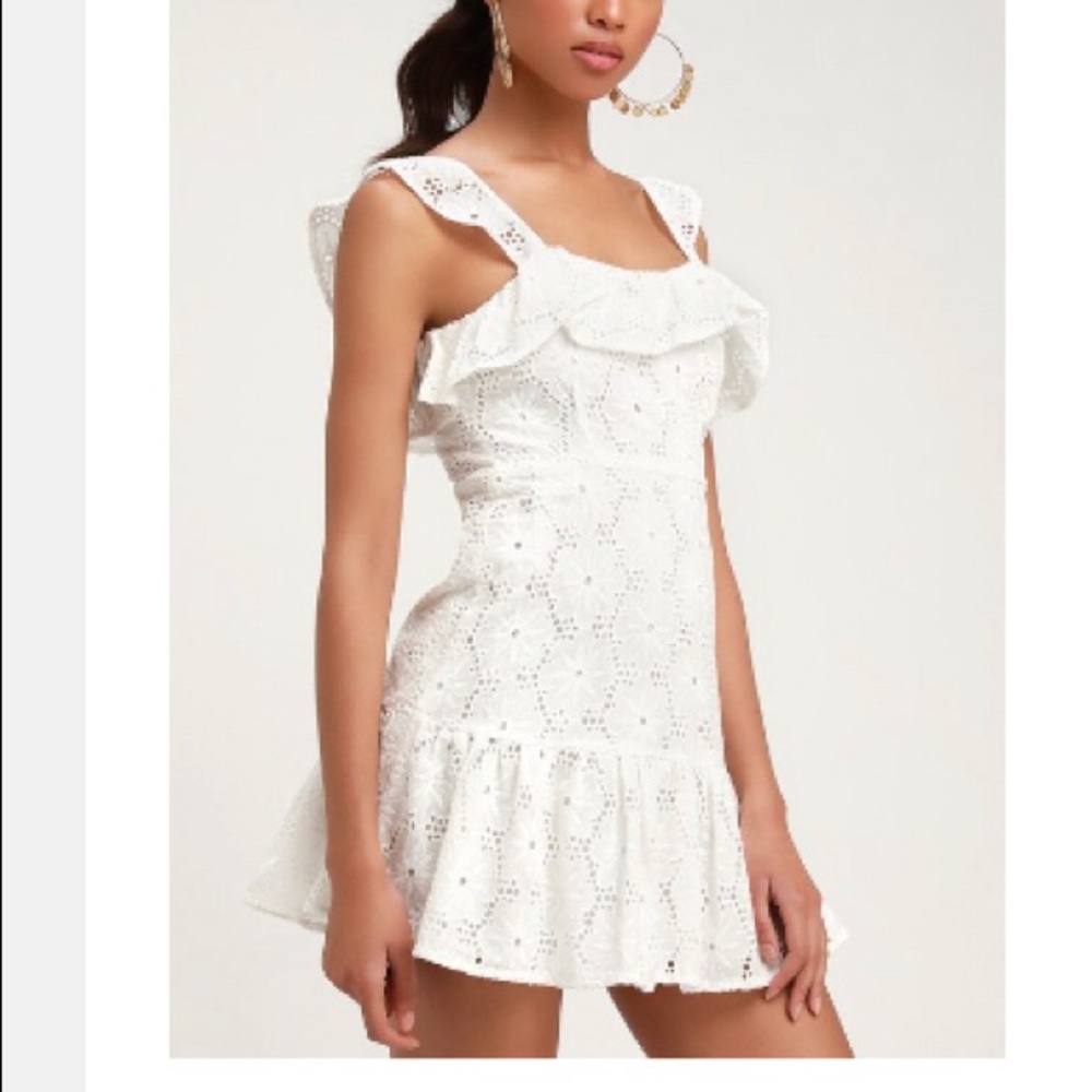 LuLus White Lace Sundress